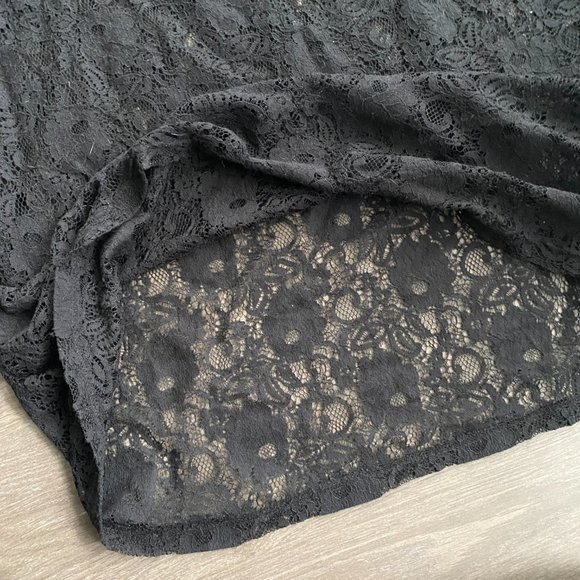 Spense Black Lace & Crochet Sheer Midi Dress/ Cover Up - Picture 7 of 8